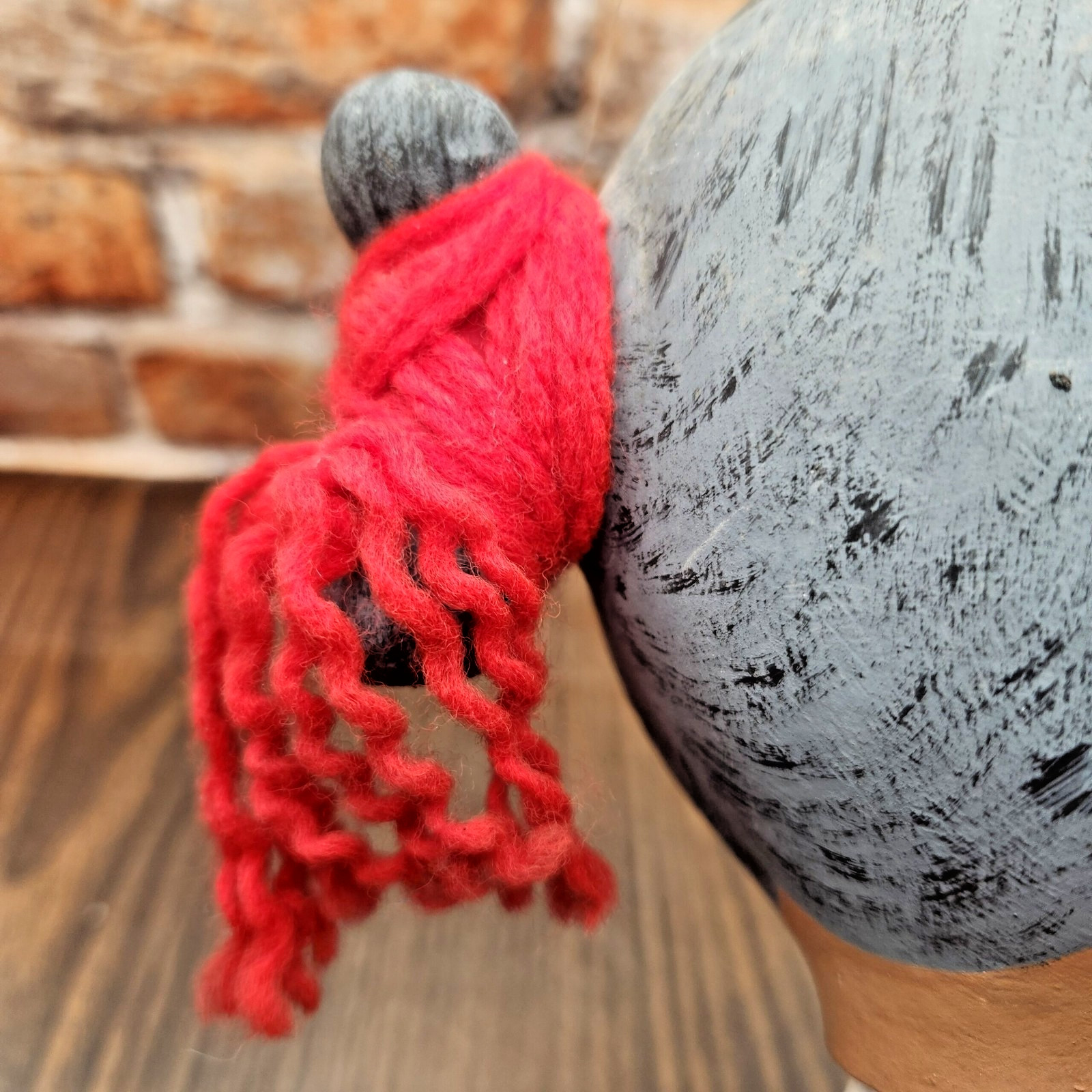 Southwestern Hopi-Style Katsina Rattle Gourd 12” Hand Painted Tribal Decor