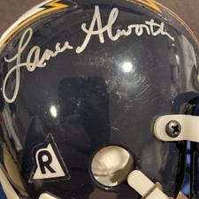 Lance Alworth signed San Diego Chargers HOF Authentic Mini Helmet Beckett BAS