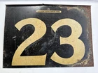 Vintage 1930s Metal Gas Station Price Number 23 2 Sided Unique Pump Gal