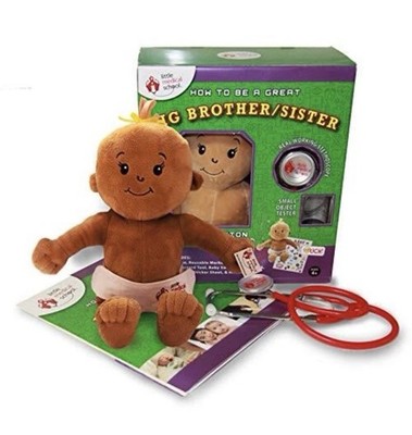 Little Medical School How to Be A Great Sibling Kit Plush Baby Doll, Stethoscope
