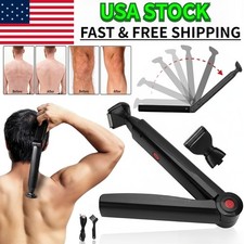 Long Handle Electric Back Shaver For Men Body Hair Removal USB Recharge US