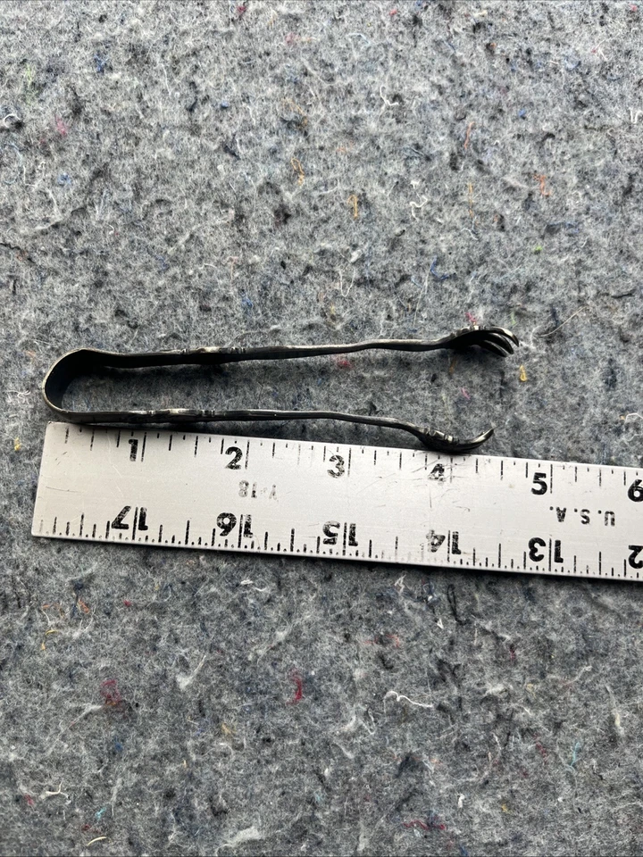 Antique Rogers & Hamilton Sugar Tongs Park Hotel Silverplate Ornate 1890s - Image 4 of 4