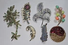 #49 Brooch/ Pin Lot, Vintage To Modern Costume Jewelry