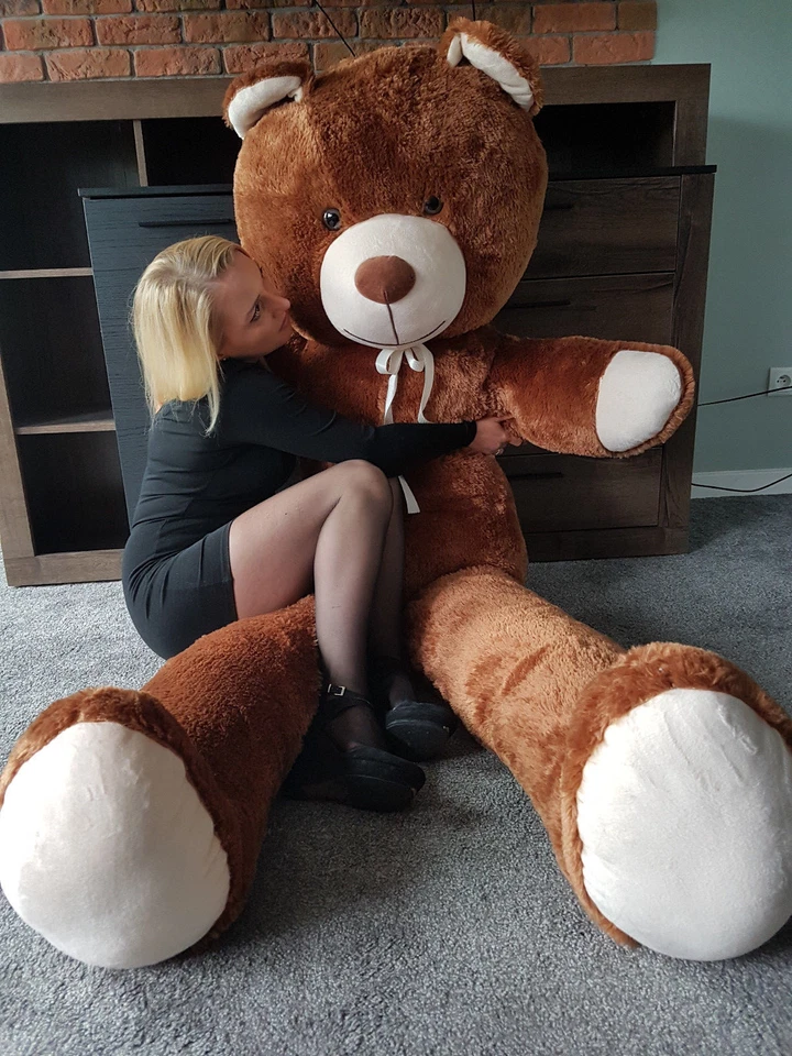 XXL Teddybär Plüsch Kuschel Stoff Plüsch Riesen Teddy Bär Groß 205cm - Bild 3 von 4