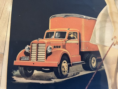 Calendario vintage 1948 Federal Motor Truck Company camion Walt Otto pin up cani - Foto 9 di 22