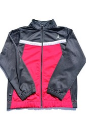 Jordan Sweatshirt Boys Large 12-13 Black Red Jumpman Full Zip Track Jacket