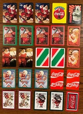 Lot of 25 Coke Christmas Santa Claus Single Swap Playing Cards
