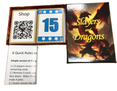 New Slayers and Dragons Card Game, Fun Family Trick Taking Game for 2-6 Players