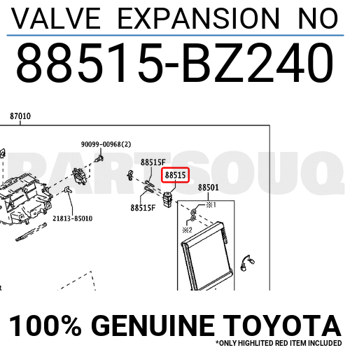 88515BZ240 Genuine Toyota VALVE EXPANSION NO 88515-BZ240 | eBay