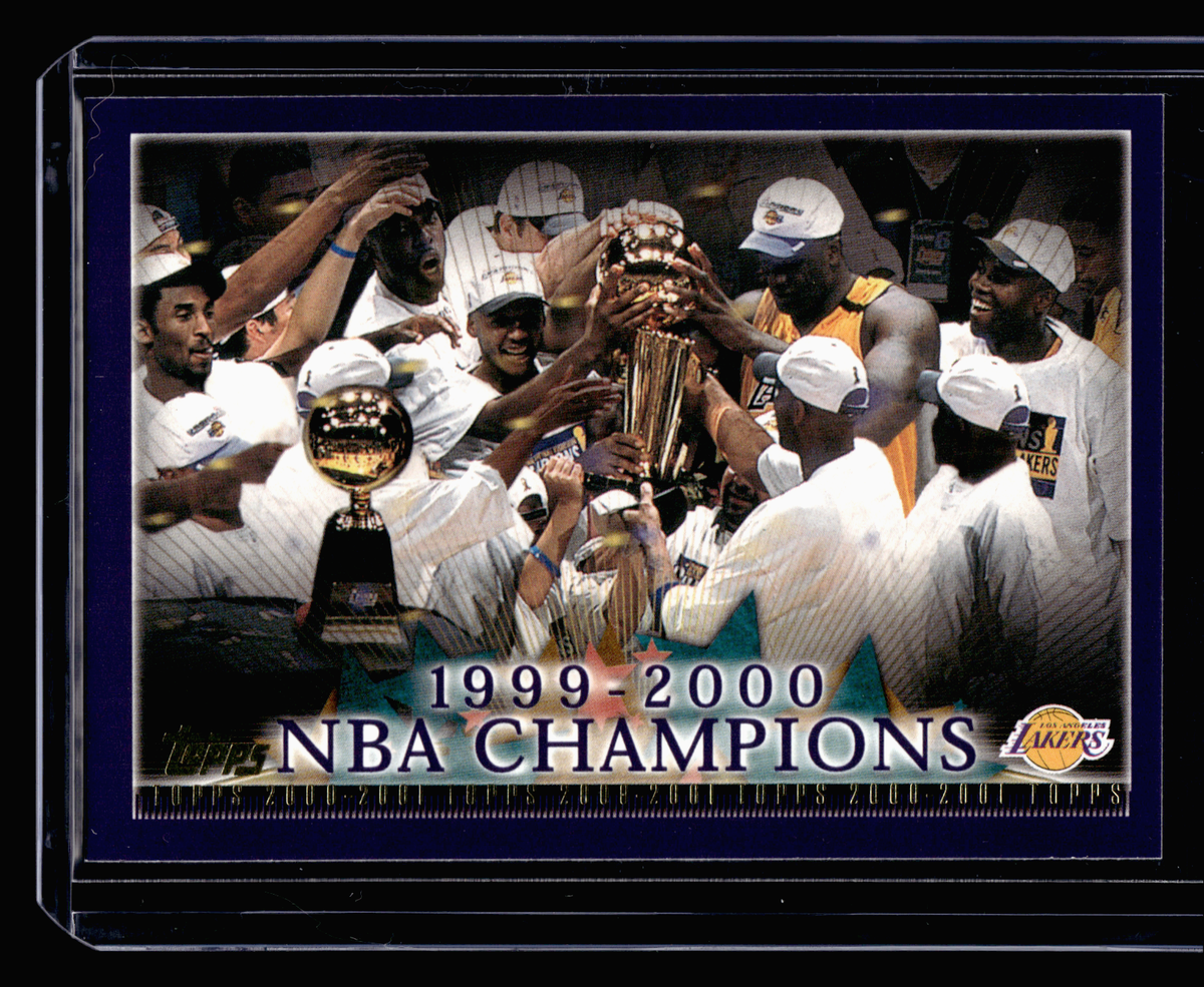 Kobe Bryant Shaquille O'neal NBA Champions Topps 2000-01 Card #155