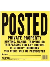 Hy-Ko Plastic Sign Black 11" X 11" Private Property Pack of 20