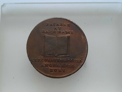 United Kindom ½ Penny Suffolk Token 1794 -Angel Hill  Bury / Rackham's