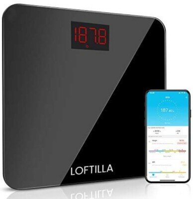 Loftilla Bathroom Scale for Body Weight Digital BMI Smart Glass Android & IOS