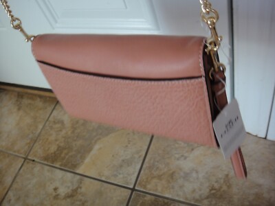 NEW COACH Melon Soft Leather & CHAIN CROSSBODY BAG..Retail $275.00 