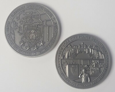 NYPD COMAND AND CONTROL CTR EMERGENCY OPS CTR JOINT OPS CTR CHALLENGE COIN