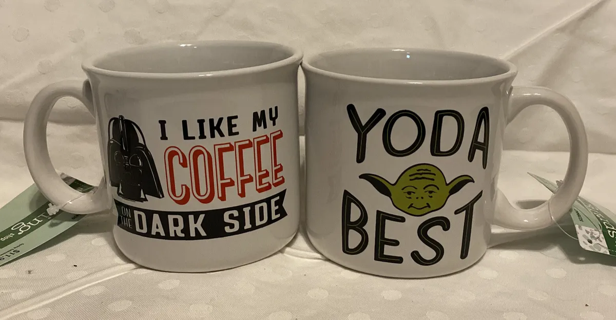 2-Star Wars Coffee Mugs 1-Darth Vader & 1-Yoda