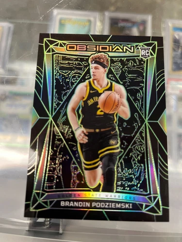 Brandin Podziemski 2023-24 Panini Obsidian Electric Green  Warriors #95 16/25