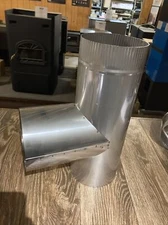 6” Stainless Steel Tee Stove Pipe Chimney 6 inch 316 Stainless HD Welded Seams!