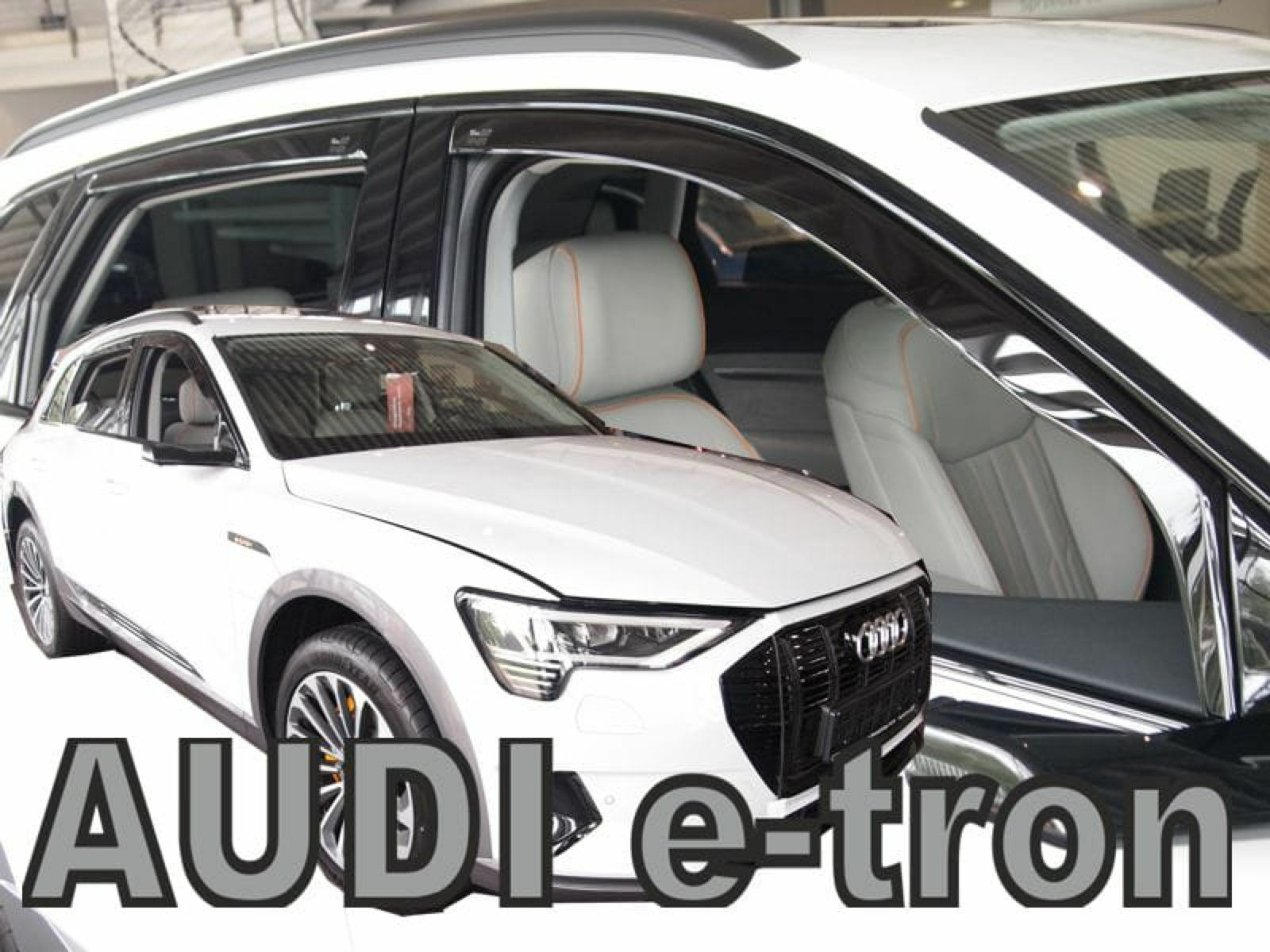 Déflecteurs d'air Audi E-Tron 2018 à 2025 : accessoires de vitres HEKO teintés noirs en 4 pièces