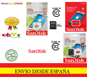 TARJETA DE MEMORIA SANDISK ULTRA CLASE 10 MICROSDHC MICRO SD 16 GB 16GB