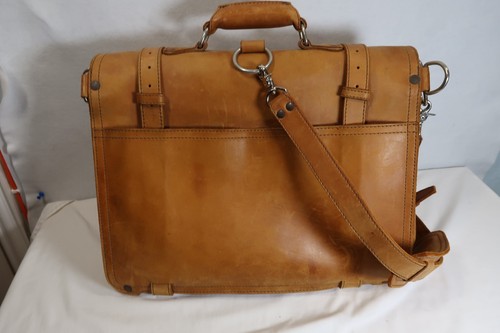 Valigetta grande classica in pelle con schienale a sella tabacco 2 rivetti vintage (LEGGI) marrone - Foto 17 di 18