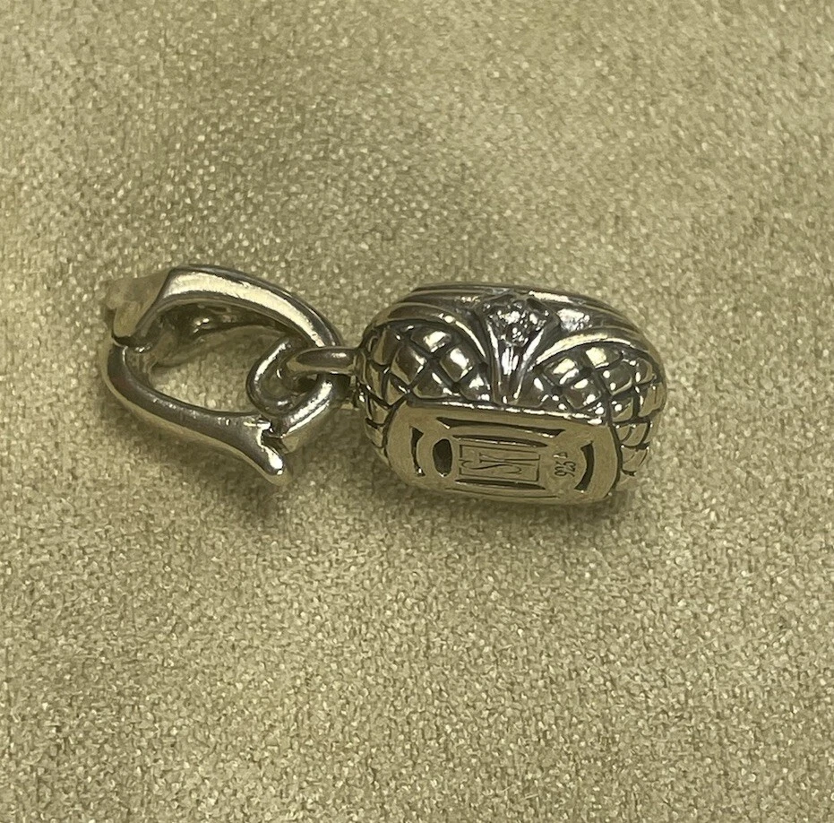 Juego de colgantes y pendientes Scott Kay para mujer de plata de ley con topacio azul diamante Foto 2 de 4