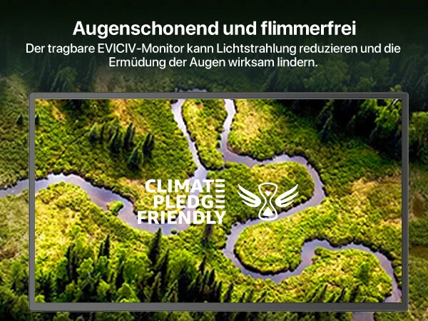 120Hz Portable Monitor, 21,5 Zoll Tragbarer Mobiler IPS Bildschirm 1080P Für PC - Bild 2 von 4