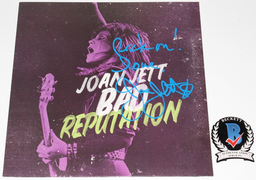 JOAN JETT SIGNED 'BAD REPUTATION' VINYL RECORD ALBUM LP BLACKHEARTS BECKETT COA