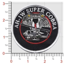 MARINE CORPS AH-1W SUPER COBRAN CUSTOM HOURS EMBROIDERED PATCH
