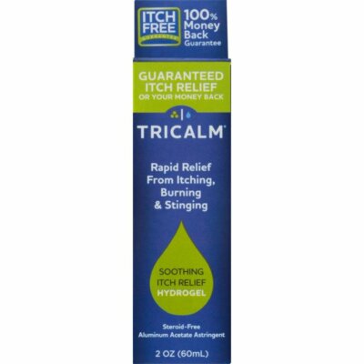 TriCalm Soothing Itch Relief Hydrogel Rapid Relief Itch Free Steroid Free 2 oz