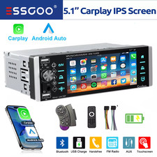 Autoradio singolo 1 DIN Apple Carplay/Android autoradio IPS touch screen BT