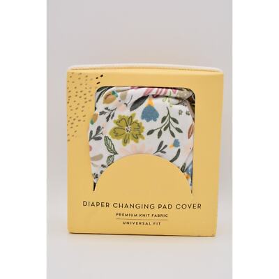 Copper Pearl Diaper Changing Pad Cover Knit Fabric Universal Fit Olive  Floral