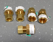 (5) Anderson Metals Brass 3/4" Male NPT x 5/8" Tube OD Compression Connector