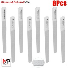 Heavy-Duty 8" Stainless Steel Nail File with Diamond Dusted Surface Salon Use