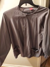Fashion Seal Healthcare FSH Grey Medical Scrubs Lab Coat Size XL
