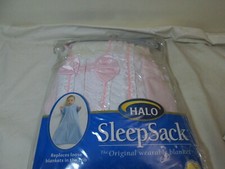 New Halo SleepSack Micro-Fleece Wearable Blanket TUXEDO Pink and White  Small
