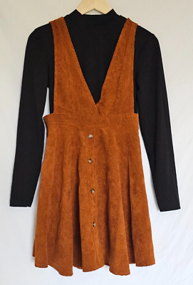 brown corduroy overall dress outfit Toasted Almond Women's Fashion Adjustable Straps Corduroy Overalls Pin –  Lookbook Store main image 1