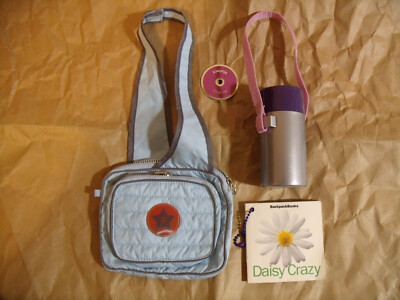 American Girl Blue Laptop Bag, History Disk, Thermos & Daisy Crazy Backpack Book