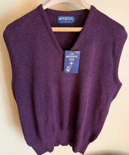 Men's Vest - Red & Navy Heather, Acrylic - Puritan - XL, USA Made - New w/Tags