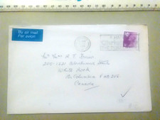 GB Postal History:  Dec 1985 31p Scotland Machin Aberdeen to Canada
