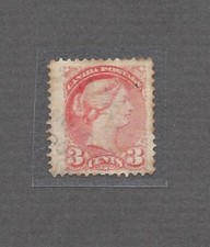 Canada Stamp #37, Jumbo, 3 Cent Small Queen Issue, Used, CV +/- $5