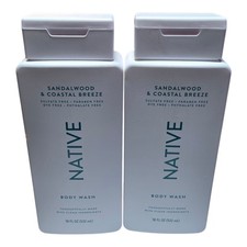 Native Sandalwood & Coastal Breeze Body Wash 18 FL OZ  PACK OF 2