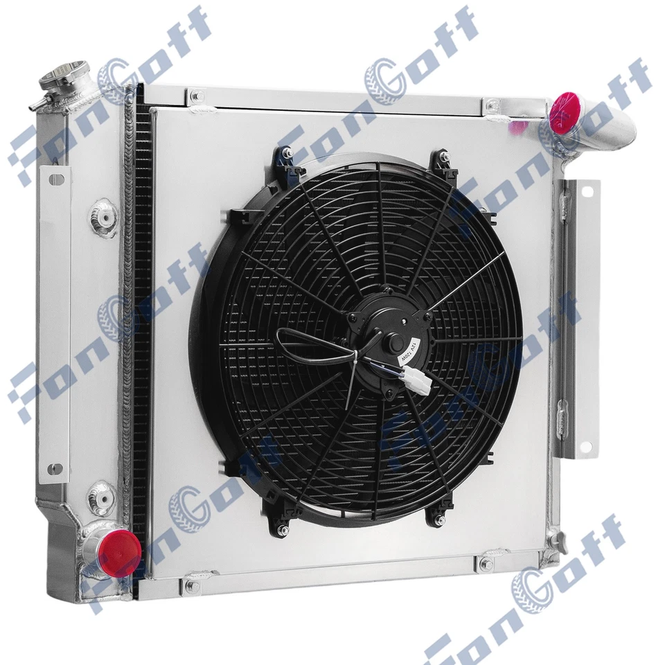 3 Row Radiator Shroud Fan Fit 1971-1980 1973 International Scout II Harvester V8 Foto 4 de 4