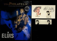 Elvis Presley FDC Cover & Horizontal No Die Cut Stamps Hand Colored 2015