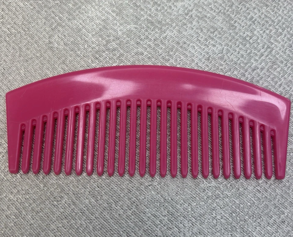 Vintage Estee Lauder Plastic Hair Comb Wide Tooth Rounded Pink - Image 3 of 4