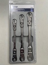 Teq Tp89099 3-pc Metric Ratcheting Flex Flare Nut Wrench Set