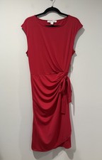 NEW Amazon Essentials Midi Dress Women Large Red Workwear Party Going Out Travel