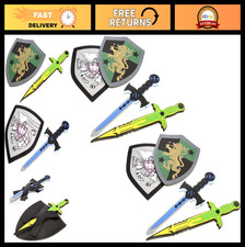 Foam Sword and Shield Play Set  Kids' Pretend Play Knights  2 Pack Weapons