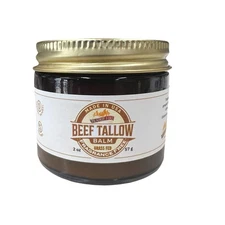 Grass Fed Beef Tallow Balm - 2 oz - Grown and Made in USA - Organic Grass Fed an