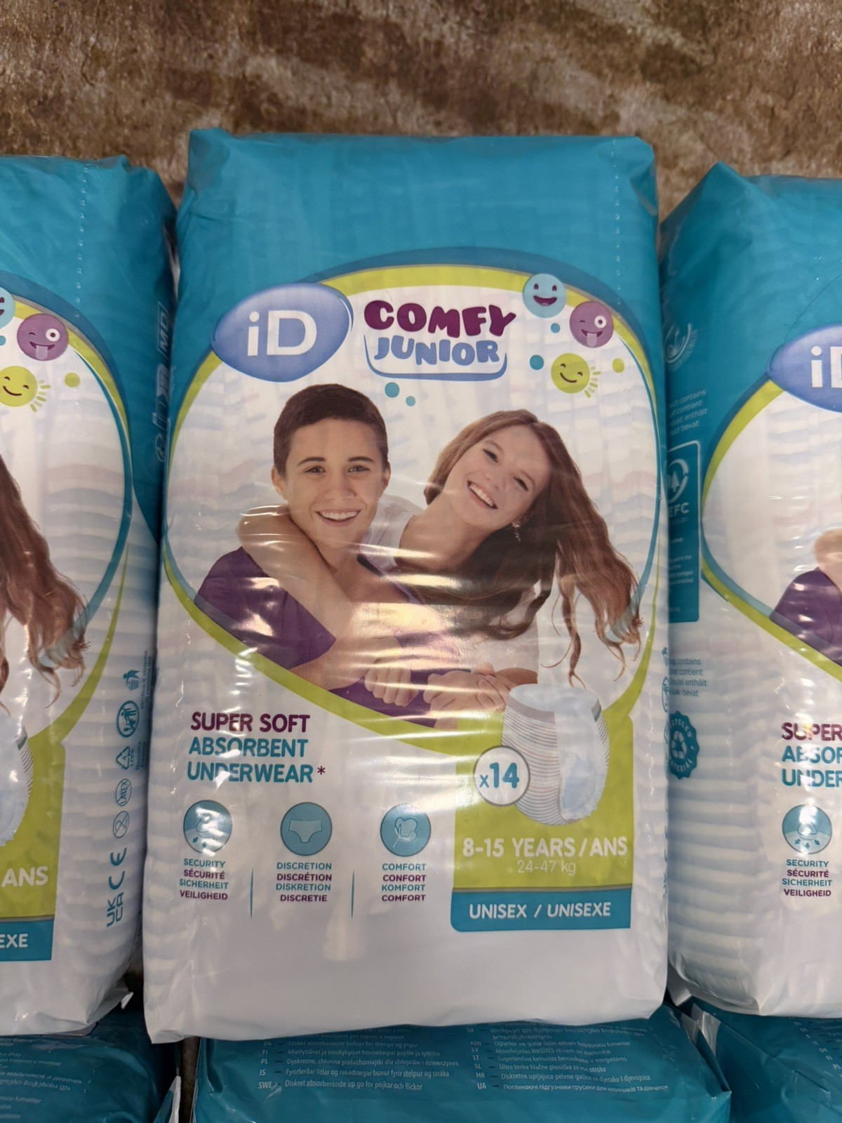 iD Comfy Junior Pants 8-15 Jahre, für Kinder, 14er 10 Gebinde, Sonderpreis!